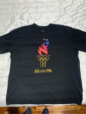 Mens XL 1996 Atlanta Olympics Heritage Commemorative Cotton T Shirt